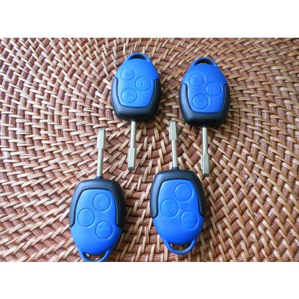 1 X GENUINE FORD TRANSIT MK7 3 BUTTON REMOTE KEY FOB TESTED! BLUE