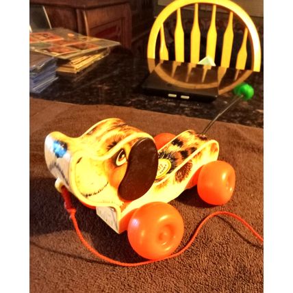 Old Vintage Original Fisher Price Little Snoopy # 2034 7 1/2" Long Working 1990