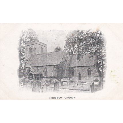 EC426 BRIDSTOW CHURCH. PRINTED POSTCARD