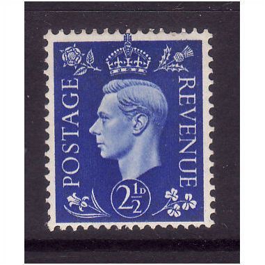 GREAT BRITAIN 1937 GEORGE VI 2 1/2d ULTRAMARINE SG466 M / MINT #4