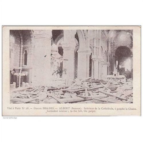 Interieur De La Cathedrale A Gauche La Chaire Albert The Somme War Damage MO180