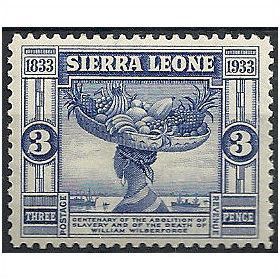 Sierra Leone 1933 SG172 3d Blue Mounted Mint . .