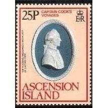 Ascension 1979 Captain Cook 25p Medallion Unmounted Mint NHM SG 245 Sc 238 stamp