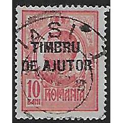 Zm Mi 2: 10 b. carmine Postal Tax Stamp: King Carol I, comb perf. 13½