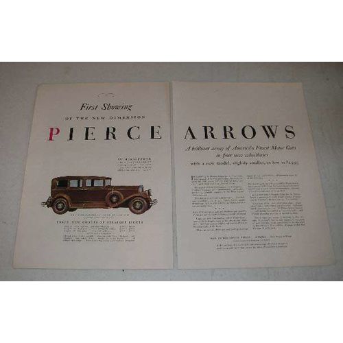 1930 Pierce-Arrow 5-Passgenger Sedan of Group B Car Ad