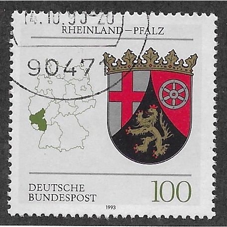 GER 1993 100pf 'RHEINLAND PFALZ' FINE USED (EBID54-546)
