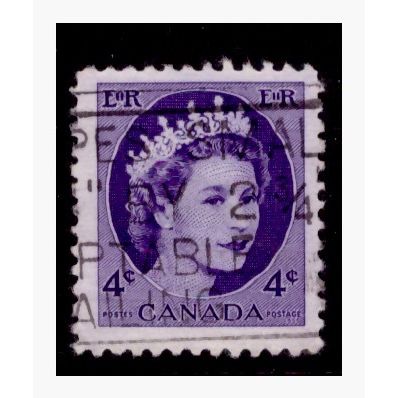Canada 1954 - 4c - QE2 Used Stamps