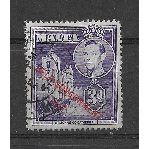 Malta.SG240a 3d St. John's Co-Cathedral (Violet).Fine Used.July19