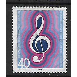 GERMANY WEST BERLIN 1976 GERMAN CHORISTERS 40pf TREBLE CLEF SG B506 FU #2