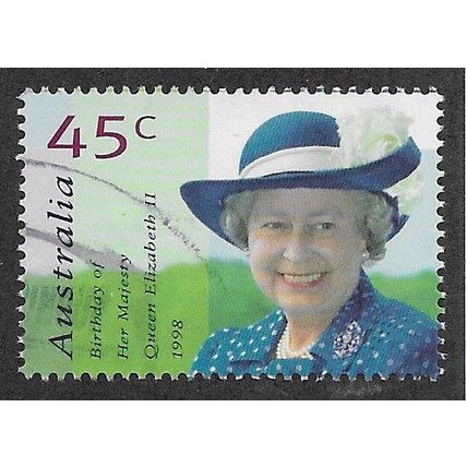 AUS 1998 45c 'QUEENS BIRTHDAY' FINE USED (EBID68-282)