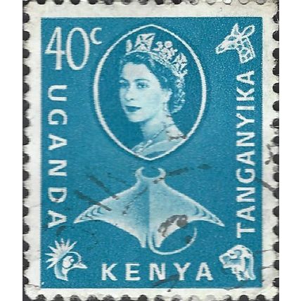 KUT, FISH, Stingray, blue 1960, 40c