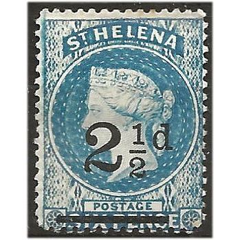 St Helena 1893 SG40 2 1/2d Ultramarine Perf 14 Wmk Crown CA Mounted Mint . .. .