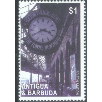 Antigua & Barbuda 2004 - $1 Bolton Station - Steam Loco Bicentenary MNH