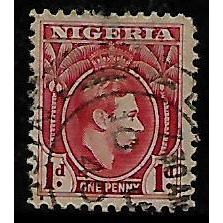 NIGERIA 1940 1d ROSE RED SG 50a FINE USED