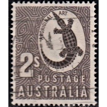 AUSTRALIA, 1948 2/- Aboriginal Art, SG 224 (Scott #212), used