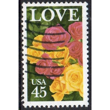 USA 1988 Love - Flowers 45c Used