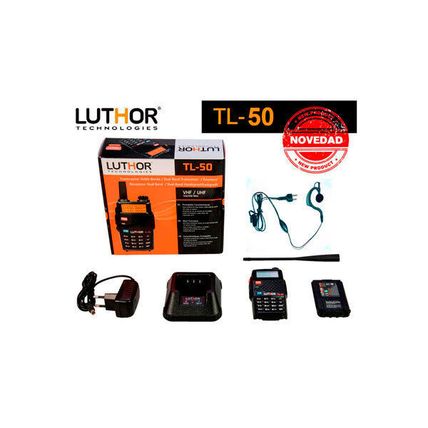 WALKIE BIBANDA VHF/UHF LUTHOR TL50 CON 5W TAMAÑO REDUCIDO Y CON AURICULAR GRATIS