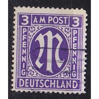 GERMANY Alliiert AmBri [1945] MiNr 0010 A ( O/used )
