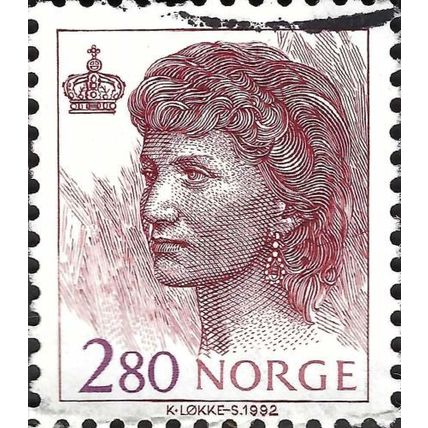 NORWAY, Queen Sonja, pink-brown 1992, 2.80kr