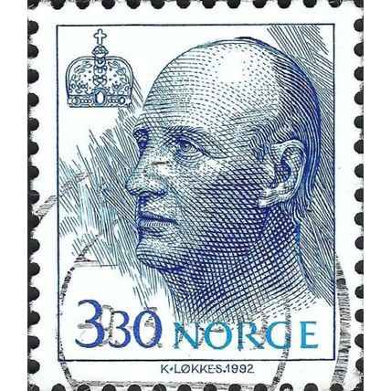 NORWAY, King Harald V, blue 1992, 3.30kr