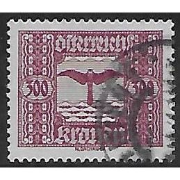 Mi 425: 300 Kr. blackish grey-lilac Airmail Definitive Stamp: Kestrel