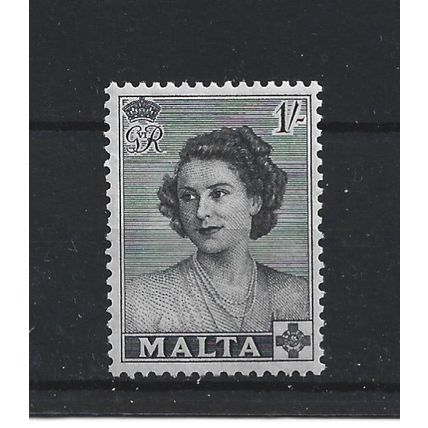 Malta.SG257 1s Queen Elizabeth II when Princess (Black).Mounted Mint.Apr25a
