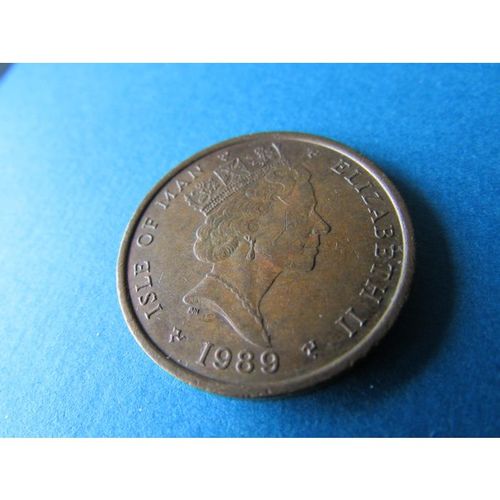 1989 QUEEN ELIZABETH II ISLE OF MAN TWO PENCE FREE POST. AAY
