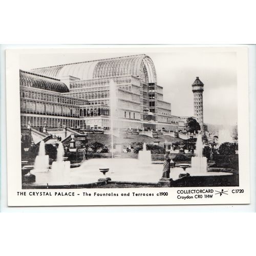 The Crystal Palace London Pamlin Prints Reproduction Postcard C1720