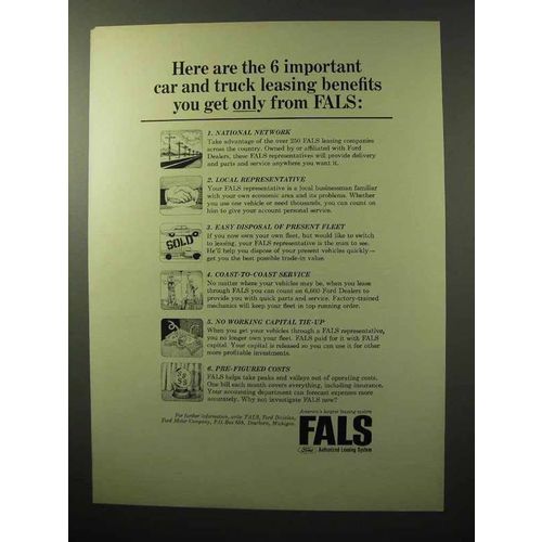 1964 Ford Authorized Leasing System FALS Ad - Benefits