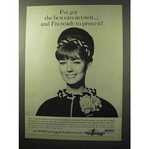 1964 Hertz Rent a Car Ad - Best Cars In Town