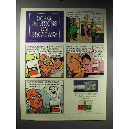 1971 Doral Cigarettes Ad - Doral Auditions on Broadway
