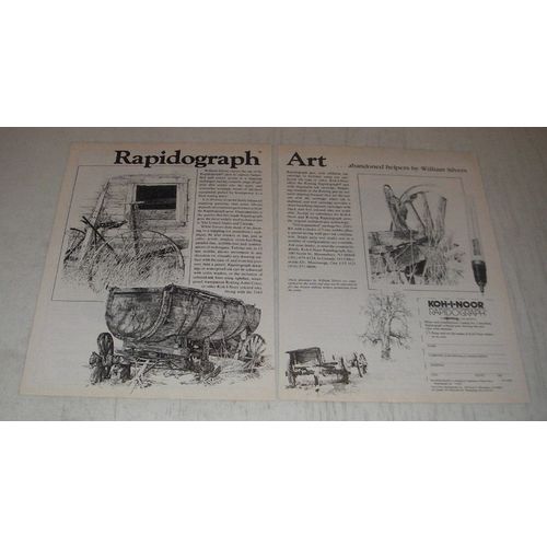1990 Koh-i-noor Rapidograph Pens Ad - Abandoned helpers by William Silvers