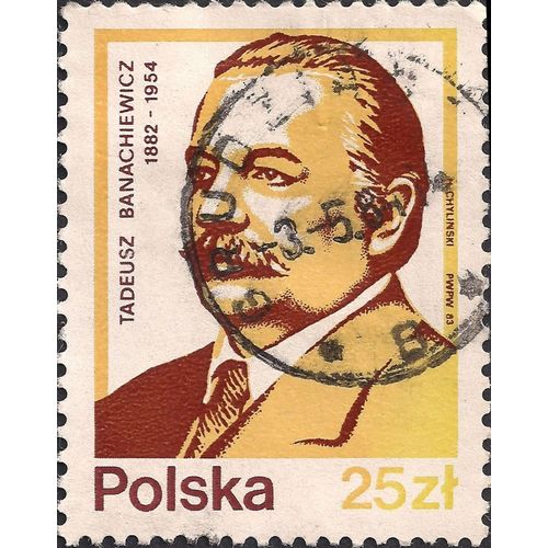POLAND, Tadeusz Banachiewicz, yellow brown 1983, 25 Zl