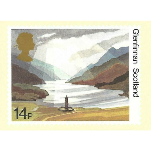 POST OFFICE STAMP POSTCARD<>NATIONAL TRUSTS (Glenfinnan Scotland)