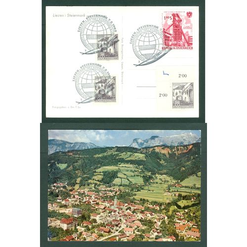 Austria. Postcard 1962.European Luge Championships Liezen-Steiermark.Sc#618A+670