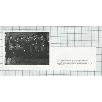 (152) Post Women Darlington GPO Crown Street Royal Mail - Cutting