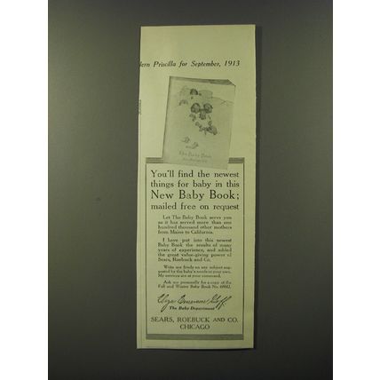 1913 Sears, Roebuck Ad - You'll find the newest things for baby in this
