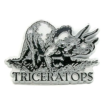 Triceratops Dinosaur Grey Fridge Magnet