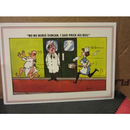 SAUCY HUMOUR POSTCARD unused .. by Palgrave no. C 35 .. nurse, prick his boil