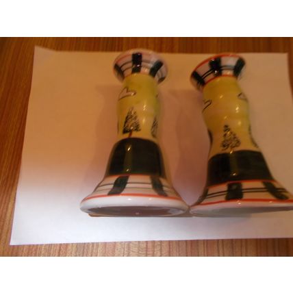 CANDLE HOLDERS CERAMIC FARM YARD THEME (10/01) # #