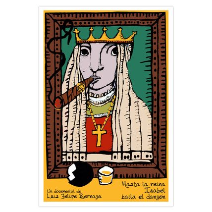 Spanish Movie Poster 4 film"QUEEN Dances Danzon"Fine Cigar Art.Reina Elizabeth