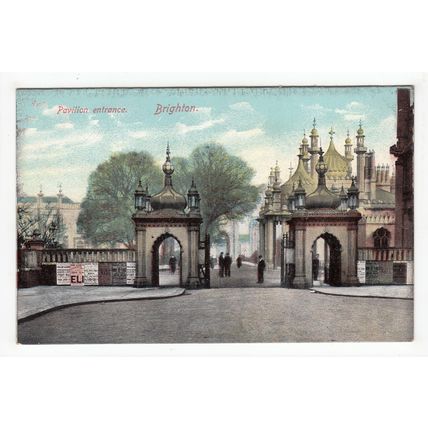 Pavilion Entrance Brighton Postcard East Sussex 14