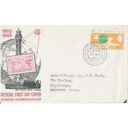 Gibraltar 1965 Communications FDC