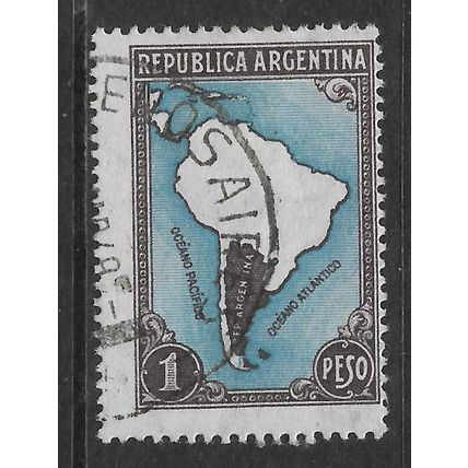 ARGENTINE REP 1936 PRODUCTION & INDUSTRY 1p WITHOUT BOUNDARIES SG760 F/U#3