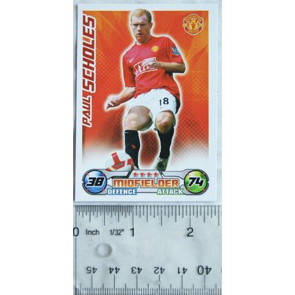 2008/09 Topps Match Attax Trading Card - Paul Scholes, Manchester United