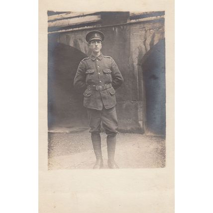 Royal Aircraft Military Cadet Soldier Portrait RAMC Antique Military Postcard