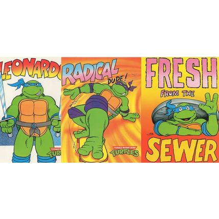 Teenage Mutant Ninja Turtles Radical Dude Leonardo 3x Postcard s