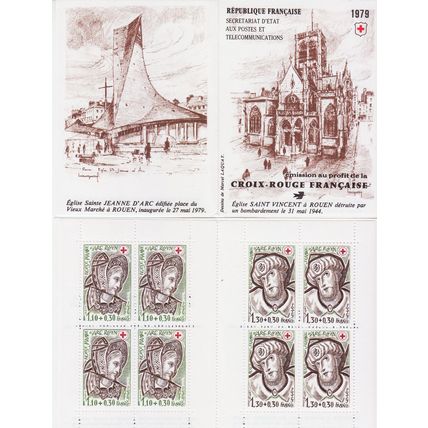 FRANKREICH FRANCE [1979] MiNr 2183-84 Markenheft ( **/mnh ) Rotes Kreuz