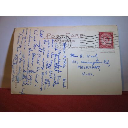 THE GLOBE, SWANAGE, DORSET used vintage postcard 1959 postmark =