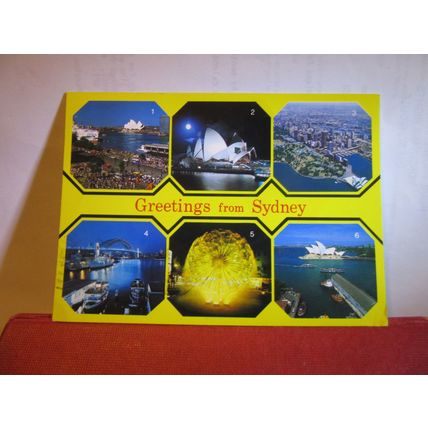 multiview, SYDNEY, N.S.W. AUSTRALIA used postcard.2000 postmark, BIRD stamp =